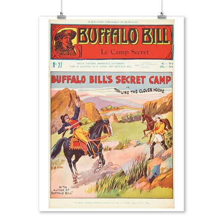 Elle Decor Magazine - Buffalo Bill Stories (magazine cover) Vintage Poster France (9x12 Art Print, Wall Decor Travel Poster)