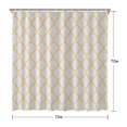 thumbnail image 5 of Yellow Geometric Quatrefoil Pattern Shower Curtain 72"x72" ,Bathroom Decorative Shower Curtains Set with 12 Hooks,Modern Waterproof Washable Shower Curtain, 5 of 6