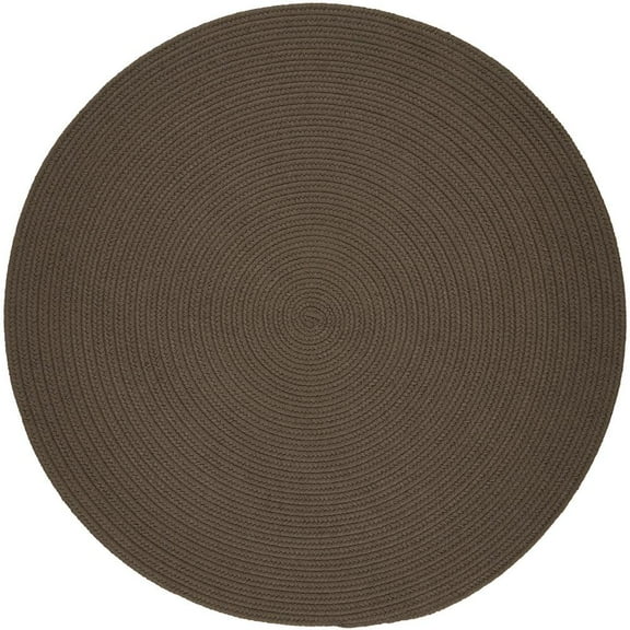 Rhody Rug Solid 4' Round Rug Dark Taupe