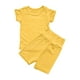 thumbnail image 2 of Odeerbi 6M-7Y Conjunto de Pijama de Verano Para Niños Y Niñas de Punto Elástico Con Camiseta de Manga Corta Y Pantalón Corto de Cintura Alta Conjunto de Pijama de Dos Piezas, 2 of 5