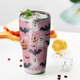 thumbnail image 3 of 30oz Cute Pumpkin Ghost Halloween Pattern Tumblers Stainless Steel Tumbler with Lid and Straw,Vacuum Insulated Double Wall Travel Tumbler Cups Mug with Cleaning Brush for Coffee,Tea, 3 of 7