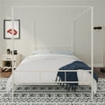 thumbnail image 4 of Novogratz Marion Metal Canopy Platform Bed Frame, Queen, Off White, 4 of 19