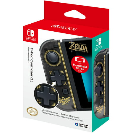 HORI, Zelda Handheld Mode Only D-Pad Controller (Left), Nintendo Switch, Black,