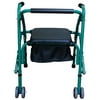 UBesGoo Aluminum Tube Walker with Seat Cushion Foldable Design Height Adjustable