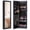 Black, variant on 6 LEDs Full Length Mirror with Storage, 47.2'' Jewelry Armoire with Mirror, Lockable Jewelry Storage for Wall or Door Mounted