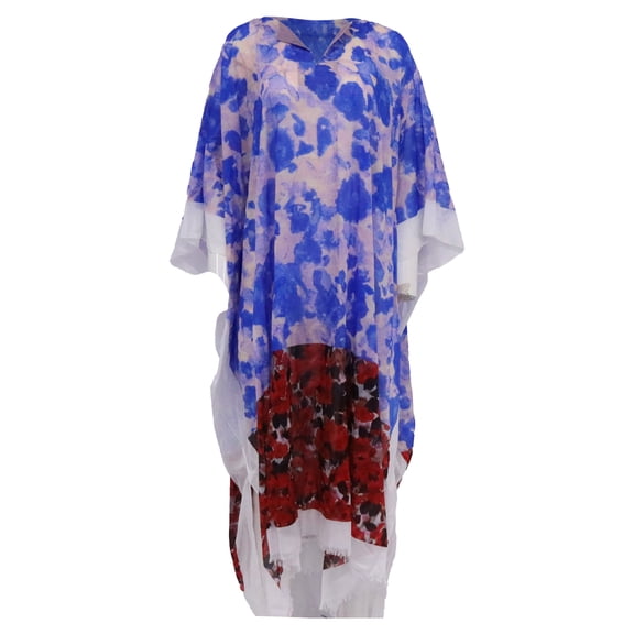 Pre-Owned Dries Van Noten Printed Beach Maxi Dress in Multicolor Cotton