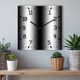 thumbnail image 6 of Black White Ombre Wooden Wall Clock Silent Non Ticking, Abstract Art Modern Black Gradient Square Wall Clocks Battery Operated, Decor Clock for Home Office, Living Room, Kitchen, 10 Inch, 6 of 9