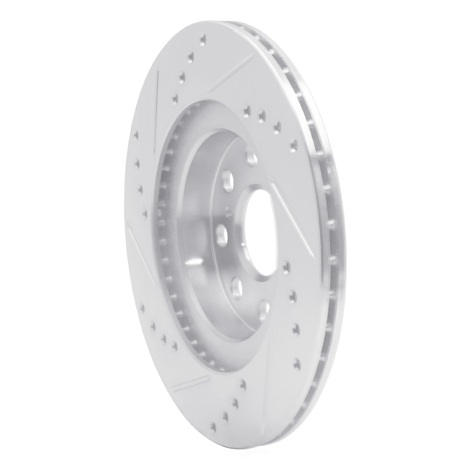 Dynamic Friction Company 631-76073R DFC Brake Rotor - Drilled And Slotted - Silver