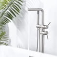 thumbnail image 4 of Wowow 2-Handle Freestanding Tub Faucet with Handshower and Longer Spout in Brushed Nickel, 4 of 6
