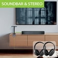 thumbnail image 5 of Avantree Duet - Dual Wireless Headphones for TV Watching with Transmitter/Charging Stand 2-in-1, Clear Dialogue Mode & Volume Boost for Seniors, Scalable to 100 Headphones - Black, 5 of 5