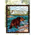 thumbnail image 2 of 25"W X 30"H Grizzly Bear Stained Glass Window, 2 of 2