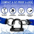 thumbnail image 4 of DocksLocks 3ft Heavy Duty Cinch Style Weatherproof Security Chain with Compact U-Lock - Anti-Theft, Cut Resistant, Durable Chain for Bicycles and more - 3.3 lbs, 4 of 9