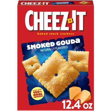 Cheez-It Smoked Gouda Baked Snack Crackers, Lunch Snacks, 12.4 oz