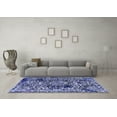 thumbnail image 3 of Ahgly Company Indoor Round Abstract Blue Modern Area Rugs, 3' Round, 3 of 4