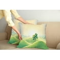 thumbnail image 2 of Ambesonne Landscape Throw Pillow Cover 2 Pack, Sunrise on Rural Valley, 18", Cream Fern Green, 2 of 7