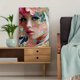 thumbnail image 5 of QISVANSET Abstract Woman Face Mosaic Collage Canvas Wall Art 15.75x11.81 Inches, 5 of 5