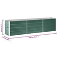 thumbnail image 2 of vidaXL Raised Garden Bed Planter Pot Flower Box Outdoor Galvanized Steel Green, 2 of 7