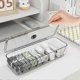 thumbnail image 2 of Desktop Storage Box Multifunctional Frame Sorting Box Clamshell Design Storage Data Cable Storage Box White, 2 of 5