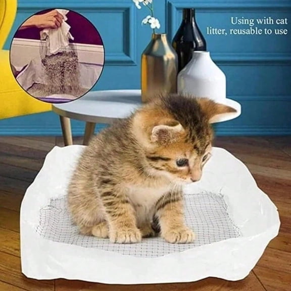 Nuan Reusable Washable Litter Box Liner Bags, 10 Count