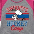 thumbnail image 3 of Peanuts - Snoopy's Hockey Camp - Toddler And Youth Girls Raglan Graphic T-Shirt, 3 of 6