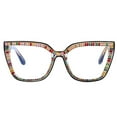 thumbnail image 5 of Oversized Colorful Rhinestone Diamond Anti-blue Light Glasses Frame Trendy Square Eyeglasses Frame, 5 of 8