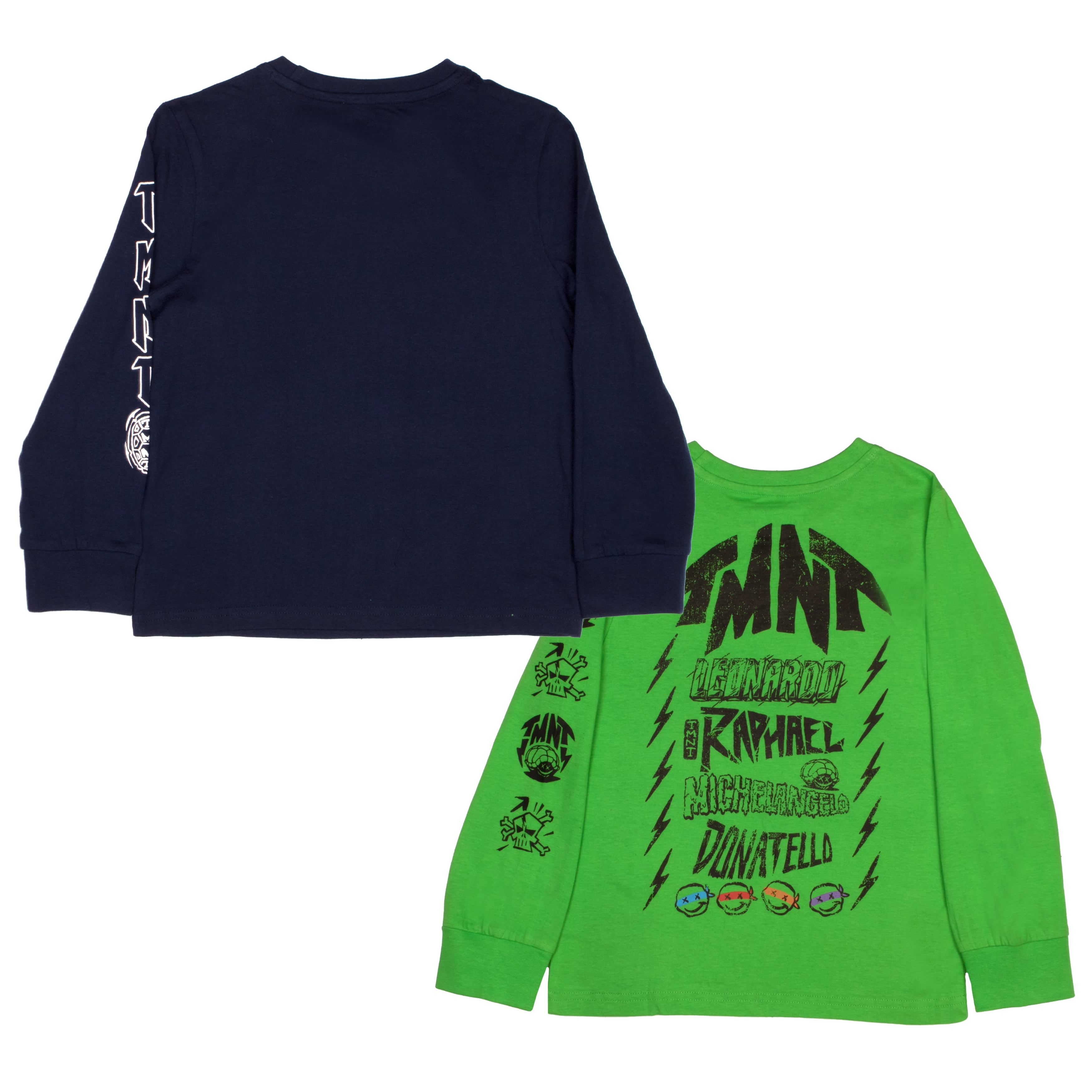 Nickelodeon Teenage Mutant Ninja Turtles Boys Long Sleeve T-Shirt 2-Pack, TMNT 2-Pack Bundle Set for Kids and Toddlers (Size 4-16)