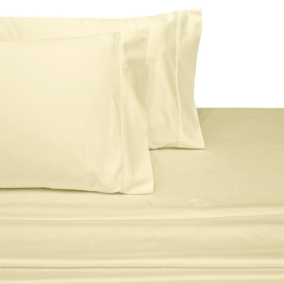 22 inch Extra Deep Pocket Sheets Soft 100% Cotton 300 Thread Count Sheet Set- Queen - Ivory