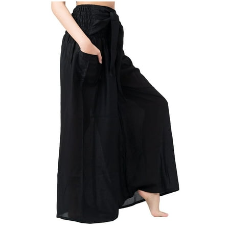 

Tawop Fashion Women Summer Bow Casual Loose High Waist Pleated Wide Printing Trousers Pockets Pants Women Pajama Pants Easter
