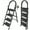 Black, variant on ESLIFE 4-Step Folding Ladder, Anti-Slip, Portable, Multi-Use for Home & Office(330lb Capacity), White