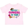 thumbnail image 3 of Inktastic Cutest Cowgirl in Town with Cowgirl Hat and Boots Girls Toddler T-Shirt, 3 of 5