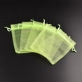 thumbnail image 2 of Organza Bags Organza Pouches for Potpourri Rectangle Light Green about 10cm wide 15cm long, 2 of 2