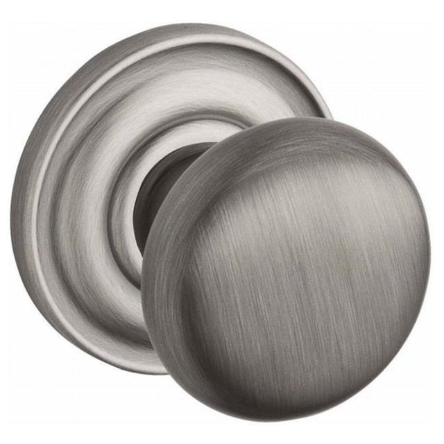 Baldwin HD.ROU.TRR.152 Half Dummy Round Knob & Traditional Round Rose, Matte Antique Nickel