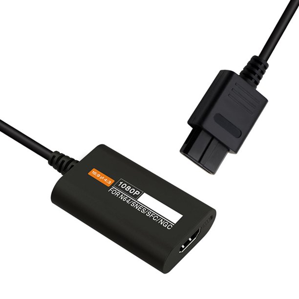 Adaptador convertidor HDMI de 1080P, entrada de TV, accesorios para videojuegos, consola de juegos, Plug and Play N64 a HDMI, adaptador HDMI para N64 Soledad Convertidor de adaptador de TV HDMI