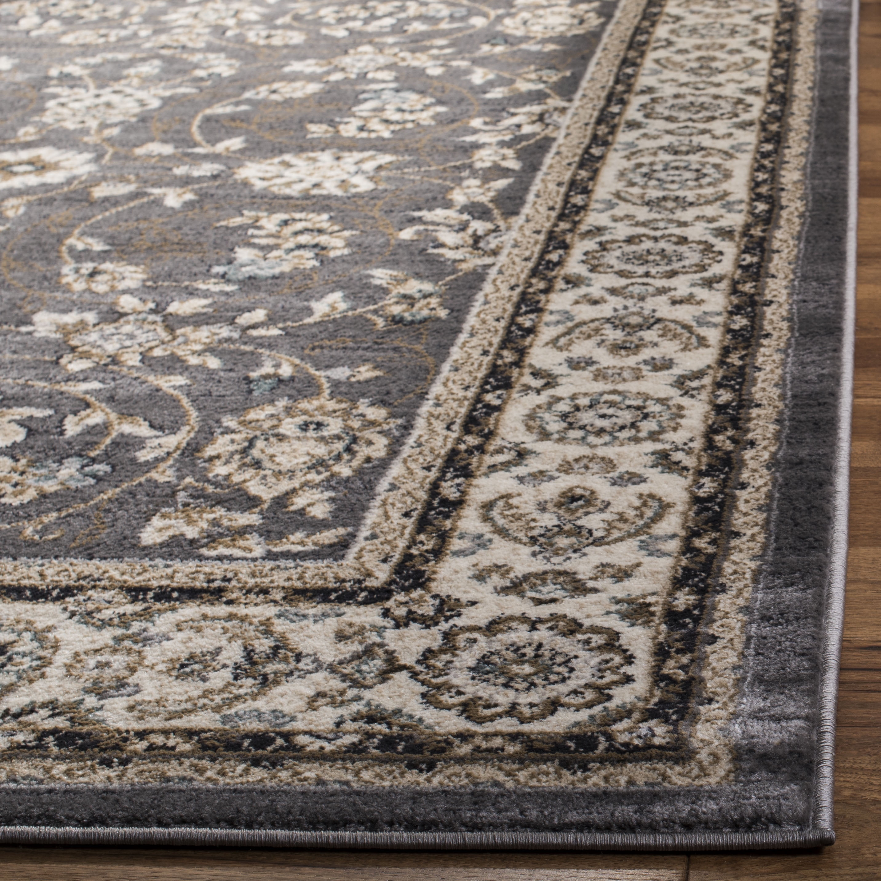 Safavieh Lyndhurst Janel Floral Runner Rug, Gray/Cream, 2'3" x 20'