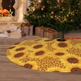 thumbnail image 5 of KLL 48" Christmas Tree Skirt Yellow Leopard Print Sunflower Xmas Tree Skirts Mat for New Year Xmas Holiday Party Indoor Outdoor Home Decoration, 5 of 5