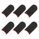 thumbnail image 1 of Funda para Dedo de Juego Móvil Controlador Funda para Pulgar de Dedo Guantes Negro/Rojo, Fibra Plateada, Paquete de 6, 1 of 6