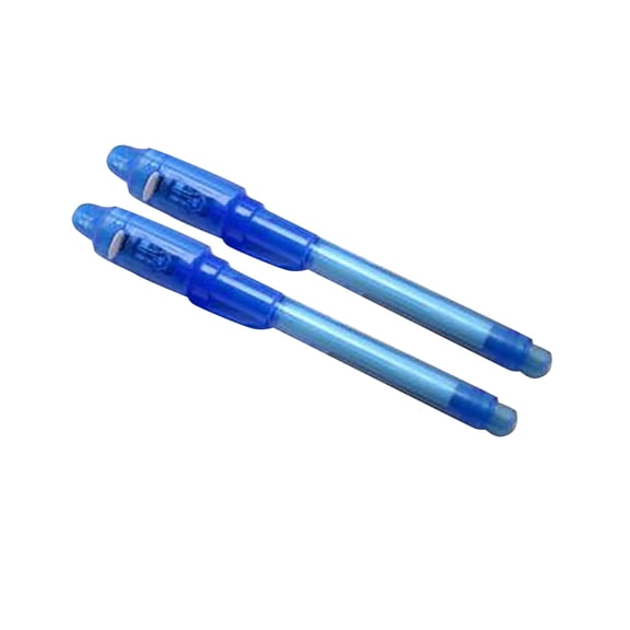 Denhf 2Pcs Invisible Ink Pen, Magic Pen wih UV Light, Spy Pens for Secret Message, Birthday Party Favors, Ideal Gifts for Christmas Easter Halloween, Magic Marker, 20ml, Blue
