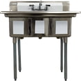 thumbnail image 3 of 3 Compartment Utility Sink with Faucet, NSF 36x43 in. Commercial Restaurant Utility Kitchen Sink Triple Compartment Stainless Steel, 3 of 10