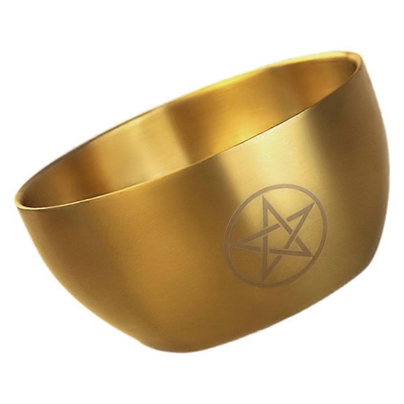 Shaving Lather Bowl Stainless Steel Multi-Functional Household Item Golden Material for Men 1Pack