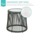 thumbnail image 3 of Best Choice Products 3-Piece Patio Conversation Bistro Set, Outdoor Wicker w/ 2 Chairs, Cushions, Side Table - Gray, 3 of 7