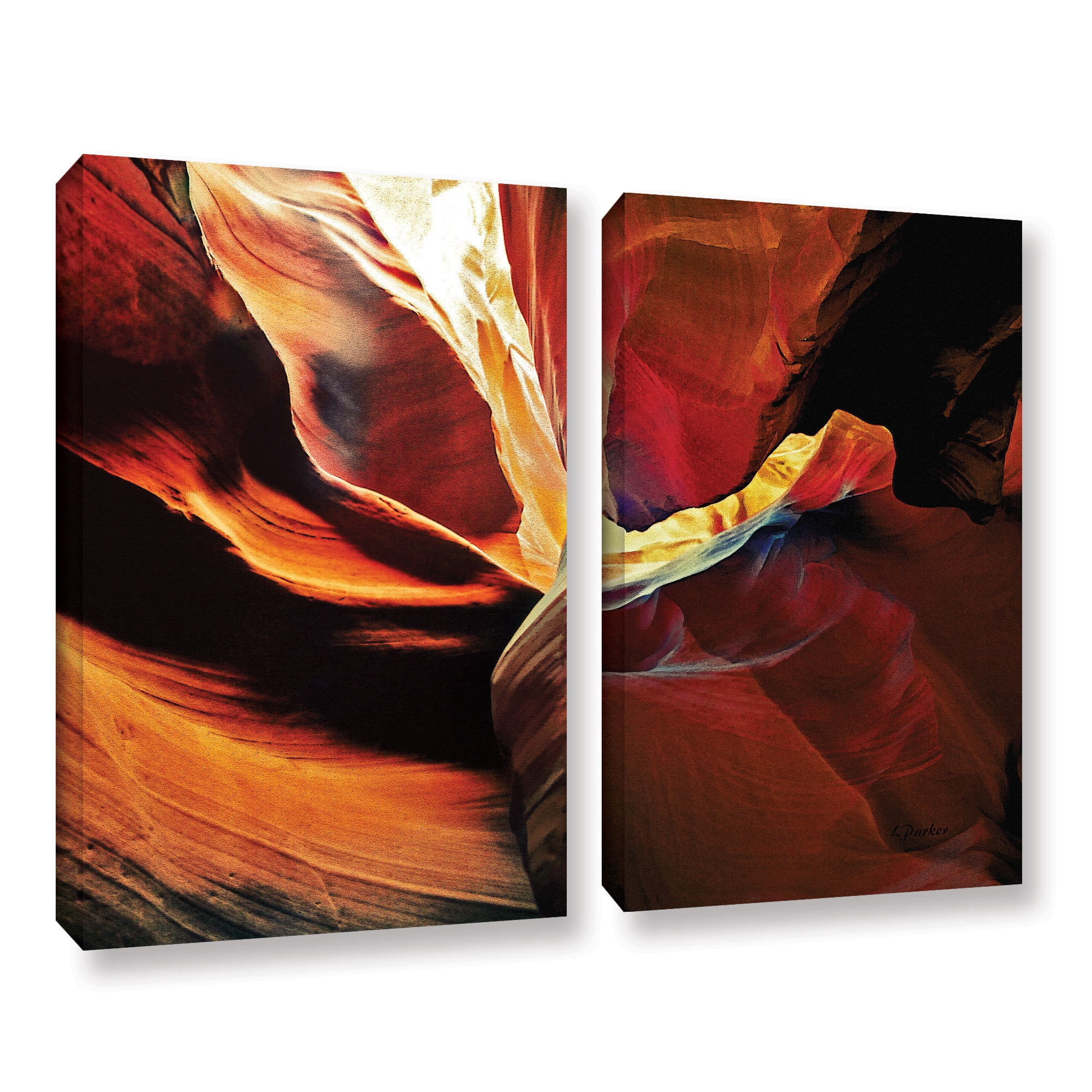 ArtWall Linda Parker "Slot Canyon Light From Above 2" 2 Piece Gallery-wrapped Canvas Set