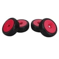 thumbnail image 4 of RC Rubber Tire, 4PCs 1/8 RC Wheel Plastic Hub Lasting Serving  for Car Black,Red,White, 4 of 7