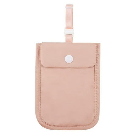 HIPKZ Women Coin Purse Solid Color Travel Bra Wallet Flap Clasp Money Belt Pouch Pickpocket Belt Cotton Ladies Pocket