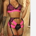 thumbnail image 1 of Ropa interior sexy Europa y Estados Unidos ropa interior sexy conjunto sexy de tres puntos con encaje de pestañas, 1 of 5