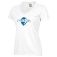 thumbnail image 2 of Women's  White Franklin & Marshall Diplomats Logo Comfort Wash V-Neck T-Shirt, 2 of 3