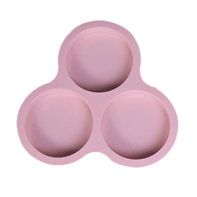 Sartén de silicona para freidora de aire, 1 pieza, reutilizable, antiadherente, para hornear, con 3 cavidades, rejilla elevada de silicona para parrilla, sartenes redondas pequeñas para hornear,