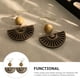 thumbnail image 2 of 1 par de pendientes para mujer, joyería para la oreja, forma de abanico, pendiente colgante, joyería para la oreja, 2 of 6