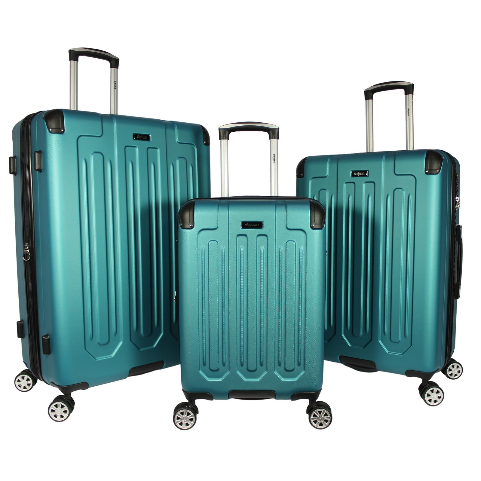 Dejuno Tutin 3Piece Hardside Spinner Luggage Set With TSA Lock