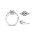 thumbnail image 2 of 7/10 Carat (Ctw) Aquamarine Ring in Sterling Silver for Women, 2 of 5