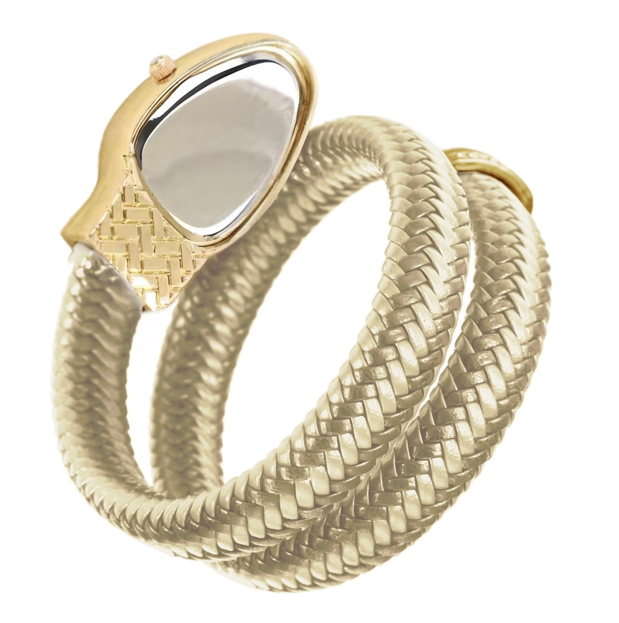 Blekon Original Serpent Wrap Watch – Stunning Coiling Snake Bangle for Women, Braided Leather Elegance, Luxury Quartz Timepiece, Fashion Jewelry